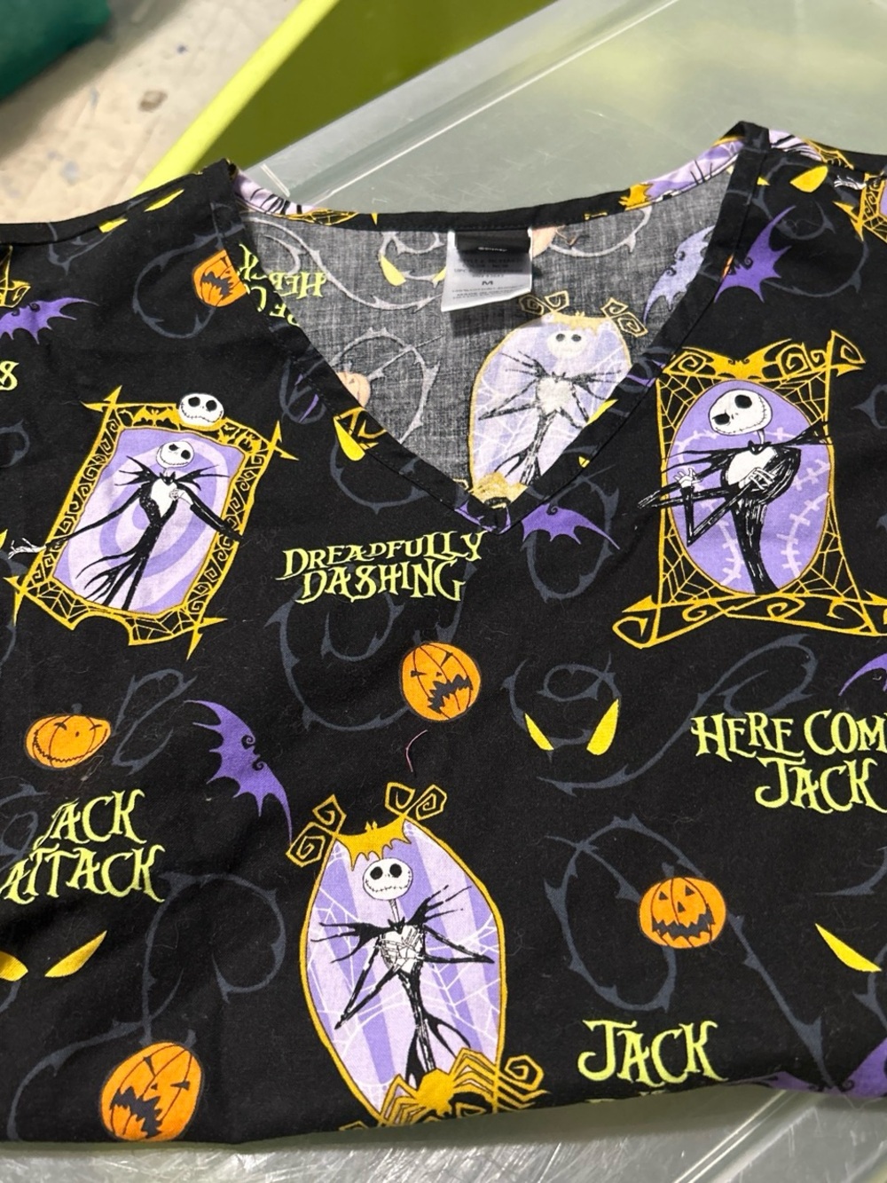 Disney Black Purple Orange 'Nightmare Before Christmas' Tunic